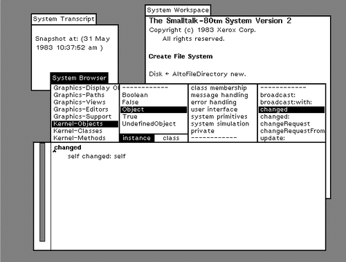 Smalltalk 80 Environment